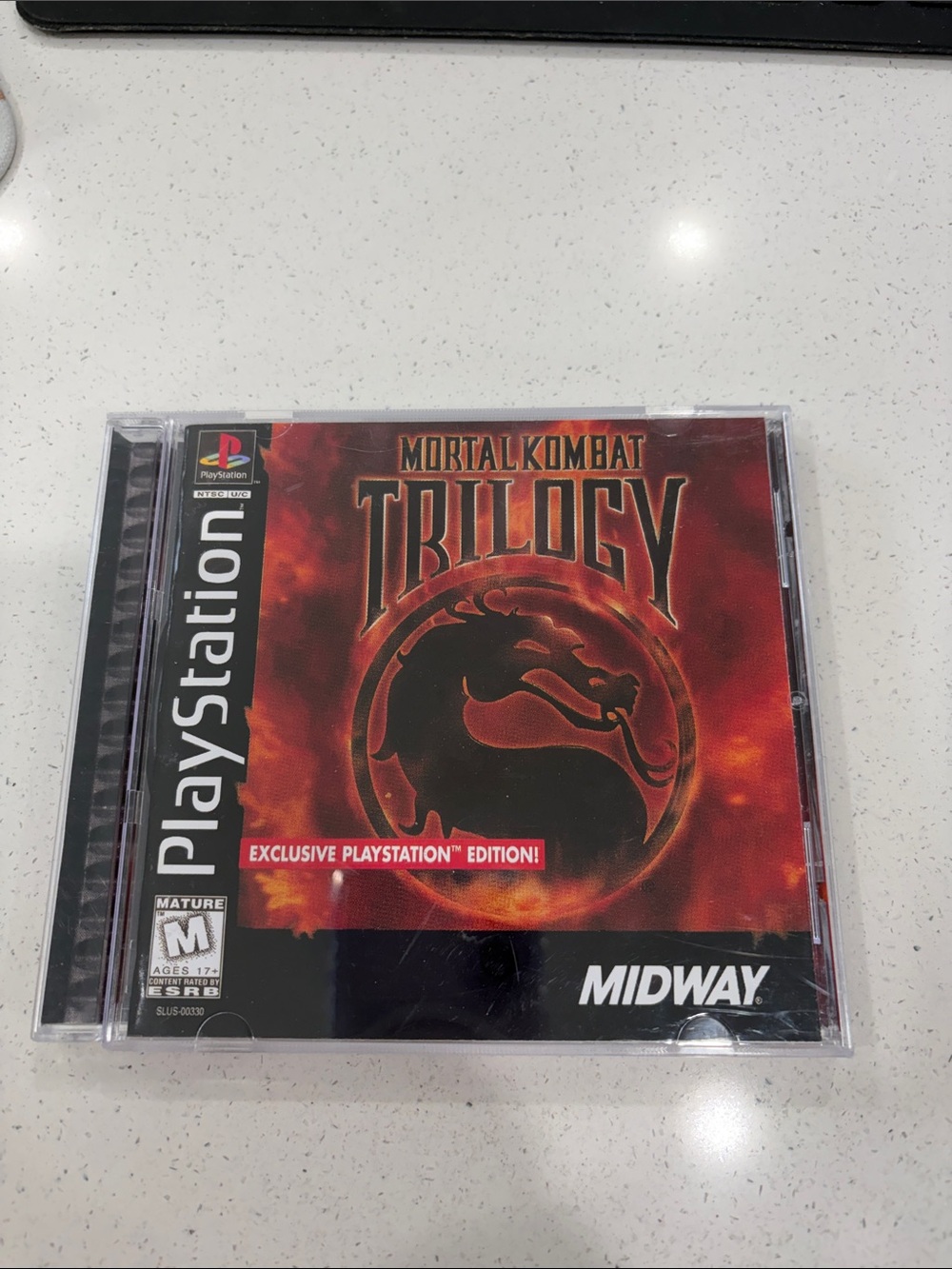 Sony Mortal Kombat Trilogy PlayStation Game - Red and Black Cover